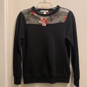 Black Embroidered Sweater